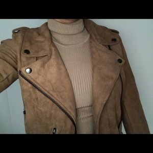 Suede Moto Jacket